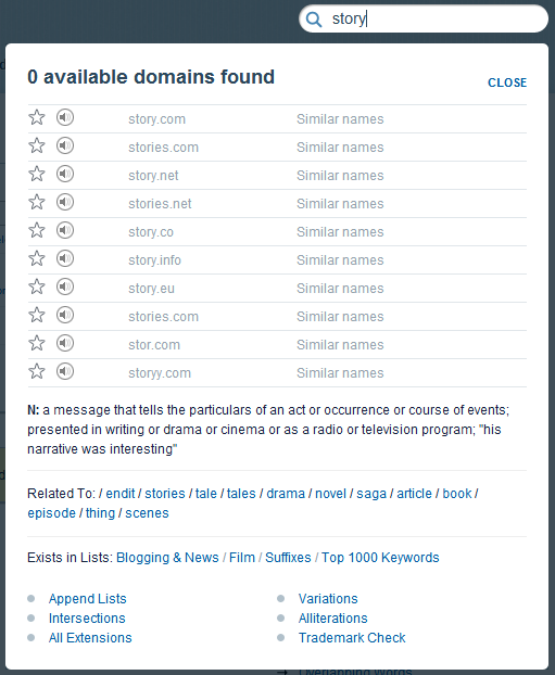 Quick Domain Search